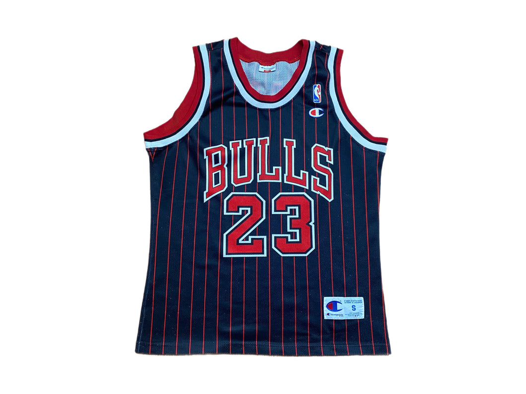 Camiseta Chicago Bulls Pinstripe Michael Jordan #23 Champion Vintage - S/M
